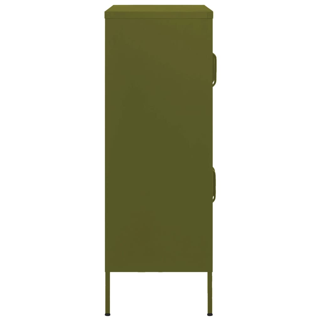 Storage Cabinet Olive Green 80x35x101.5 cm Steel